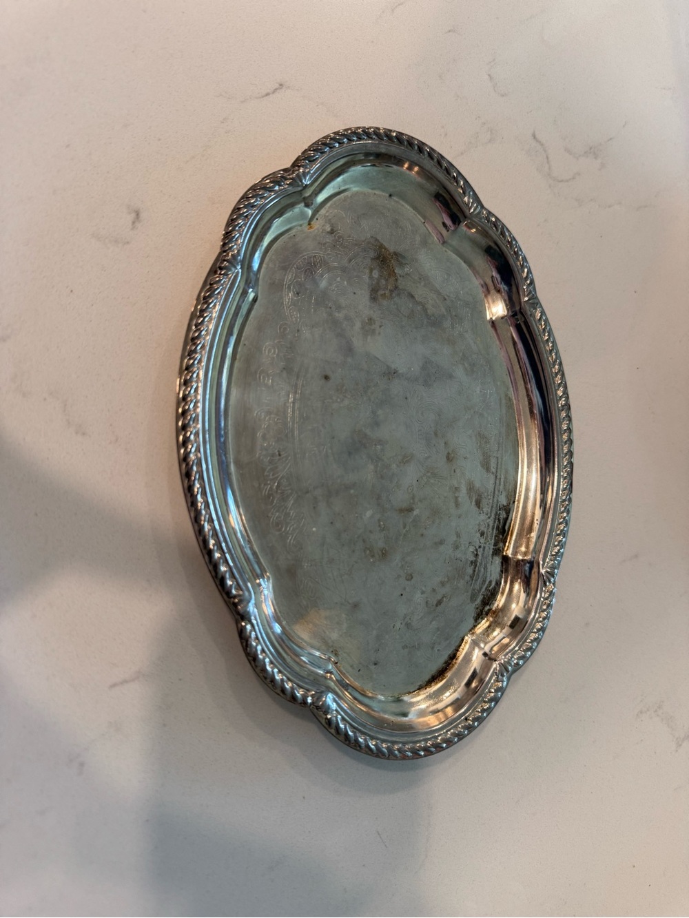 Davco Silver Plated Oval Trinket Tray
